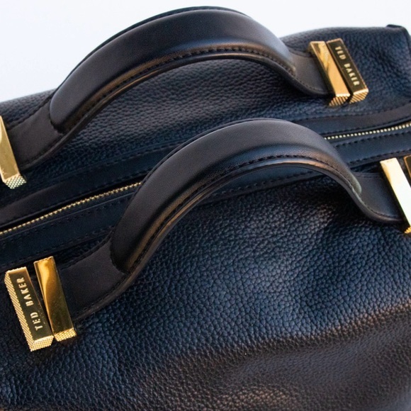 Ted Baker Women's Albee Pop Handle Leather Shoulder Bag Black - Picture 5 of 10